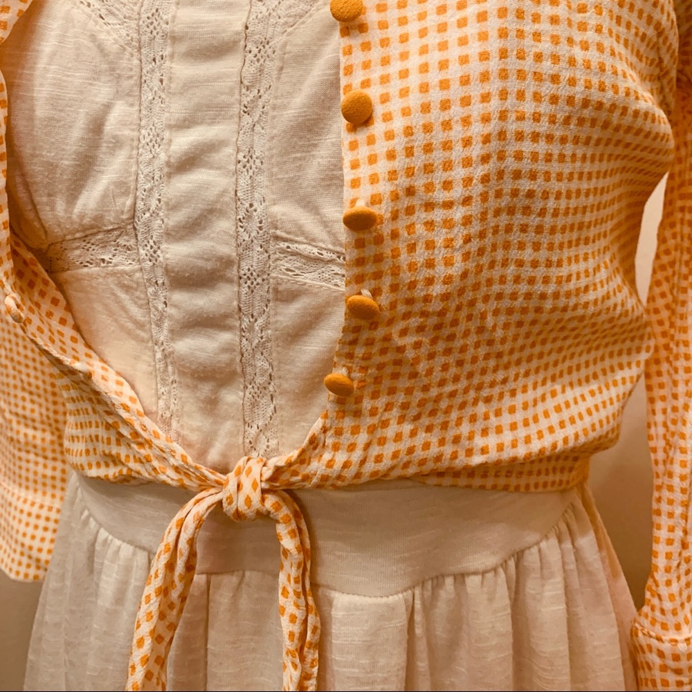 Creamsicle Gingham Crop Top - Picture 4 of 9